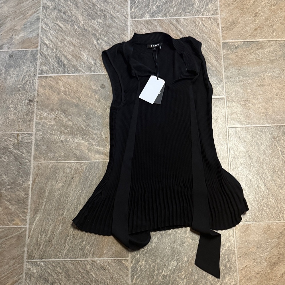 DKNY Black Sleeveless Top